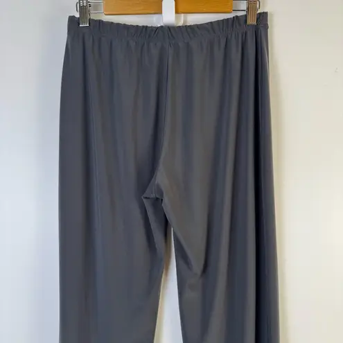 Clara Sunwoo XL Gray Straight Leg Stretch Dress Pants Travel Charcoal Pull On