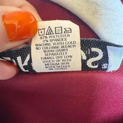 Briggs New York Briggs Red Faux Suede Button Front Shirt Jacket Vintage Y2K Quiet Luxury S