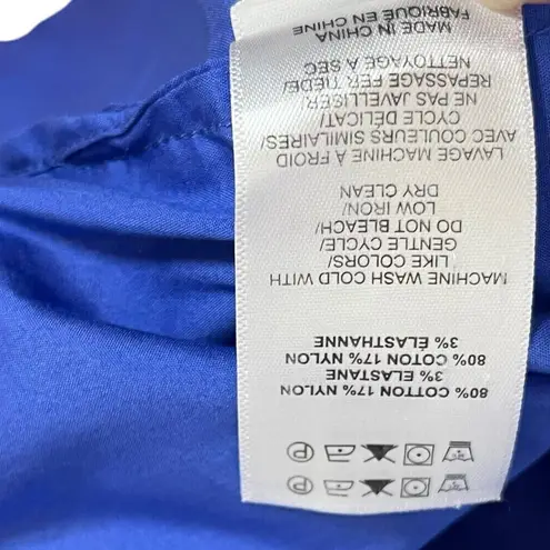 Untuckit Stretch Cotton Popover Presley Shirt Dress Blue Women’s Size Small