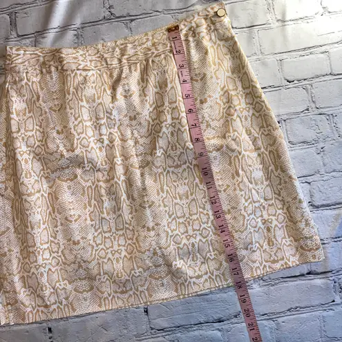 ep pro E.P. Pro Skort Tennis Golf Shorts Skirt Gold Snakeskin Print Size 6