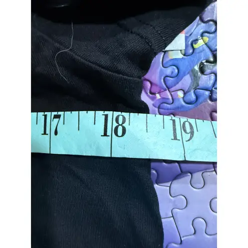 Givenchy Black Mock Neck Short Sleeve T Shirt Top Logo Detail Size S