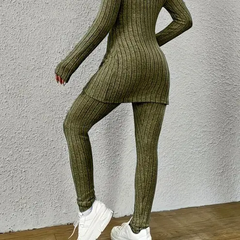 Casual Ribbed Knit Two