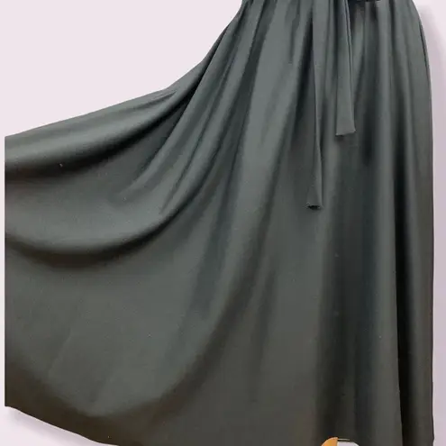 Vintage 70’s junior Sears Fashion Place Victorian style lace top midi dress Black Size 8