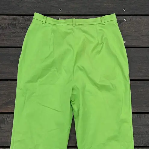Authentic Vintage Slime Green Bernard Zins Pants Trousers Made in France Size 28