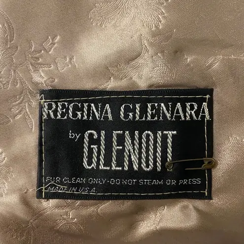 Vintage 1950's Regina Glenara by Glenoit faux fur Cape Stole Balero Wrap Brown Size M