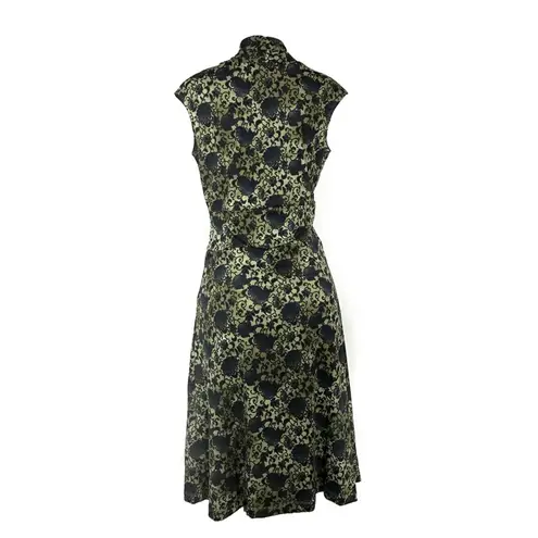 Newport News Dress Medium Petite Sleeveless Floral V Neck Career Cocktail Sheath