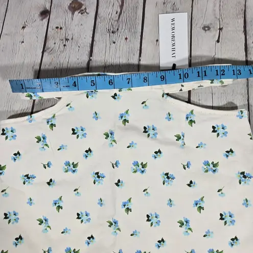 We Wore What Cut Out Skirt in Ivory Watercolor Ditsy S NWT