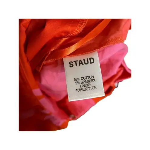 STAUD Women's Size 8 Red Floral Georgia Backless Romper Shorts