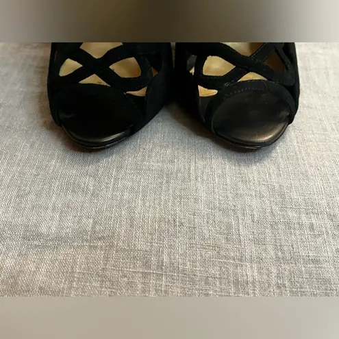 Alexandre Birman Black Suede Caged Sandals