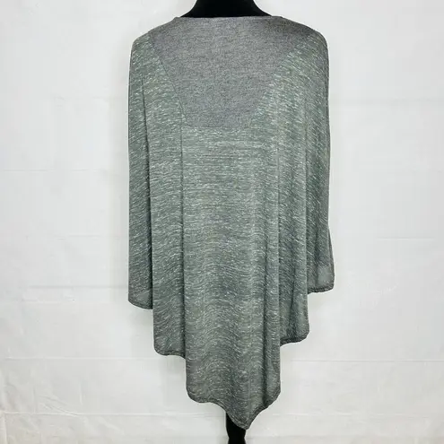 Alo Yoga  Gray Kimono Style Pullover Size S Shirt Hi-Low Hem Lightweight Soft