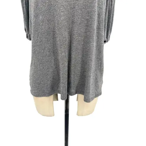 Michael Lauren Saddler Puff Sleeve Tee Gray Size Medium