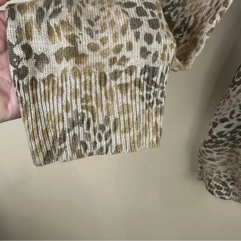 East 5th Animal Print Earth Tone Fall Cardigan Sweater XL