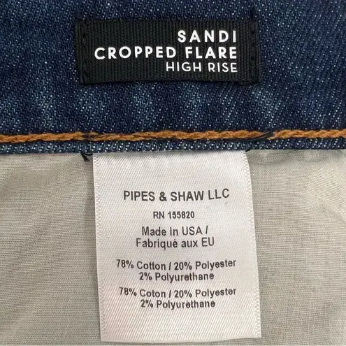 Veronica Beard Sandi Cropped Flare High Rise Jeans in Dark Vintage Wash Size 28