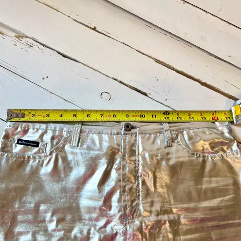 Dolce & Gabbana Pocketed Metallic Silver Mini Skirt