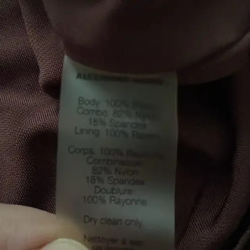 T by Alexander Wang burgundy knit dress with mesh cutouts sz L Size L