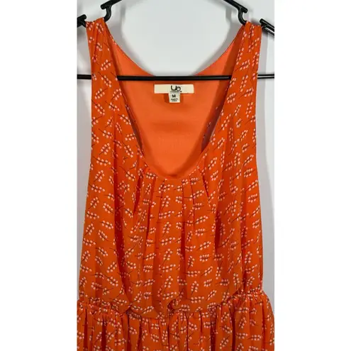 YA Los Angeles Women racerback silk blend lined midi dress size medium