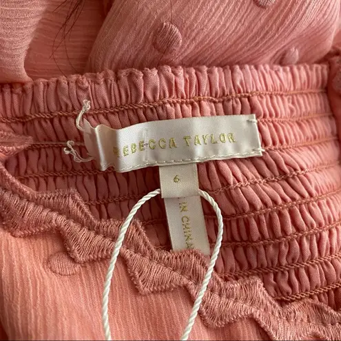 Rebecca Taylor Polished Dot Embroidered Midi Dress