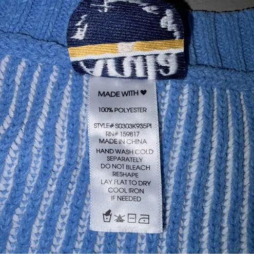 Arula by Altar’d State Blue & White Ribbed Sloane Relaxed Fit Sweater size 0X