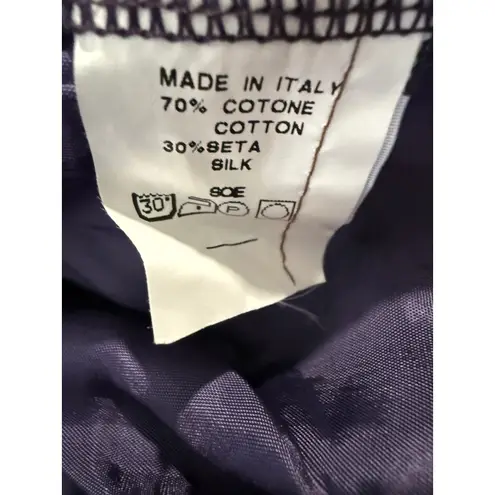 Sistes Made in Italy Purple Strapless Top White Floral Lace Trim Boho Summer