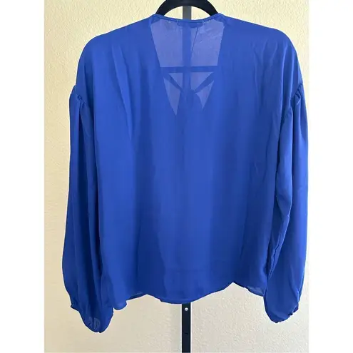 Krisa Revolve Los Angeles Chiffon Blouse in Royal Blue Size XS