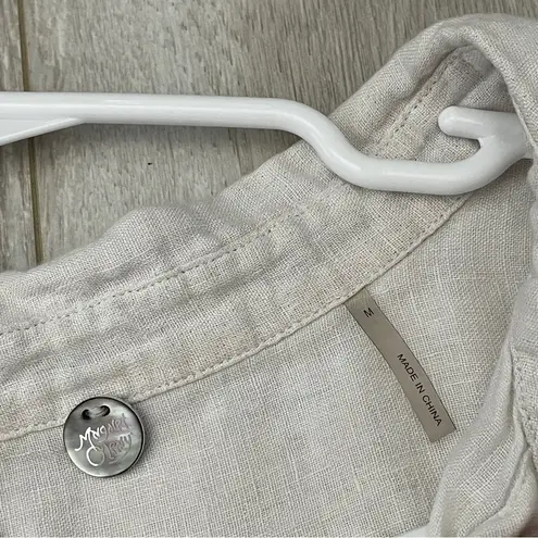 margaret o'leary Linen Shirt button up womens Bone (medium) coastal breathable