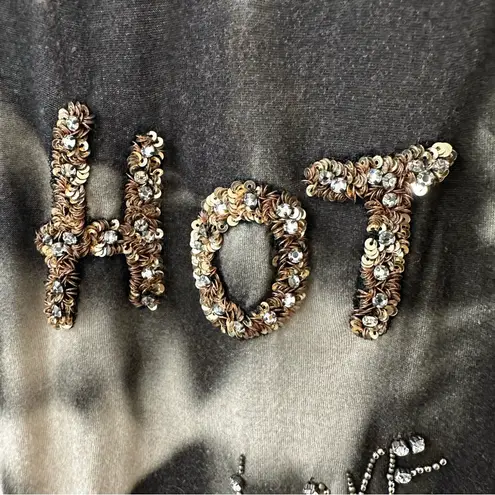 Lanvin Hot Love Sequin Tank Top, Tie Dye Grey & Brown, Size S Brown