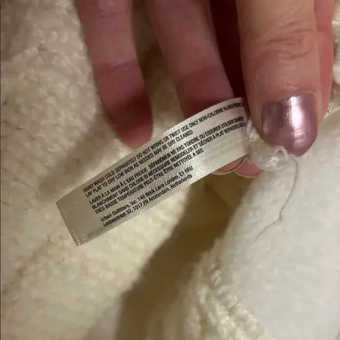 Daily Practice by Anthropologie Cable Knit Sweater Cropped Cream White Sz Small