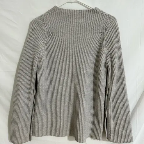 Vince  Mock Neck Ribbed Long Sleeve Button Detail Wool‎ Cashmere Sweater Size XS