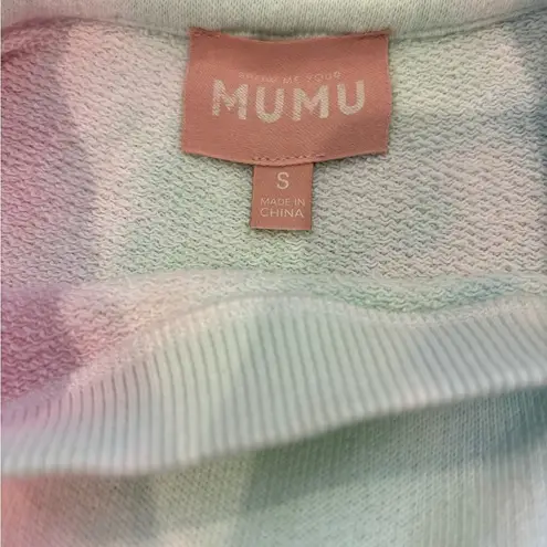 Show Me Your Mumu  Boyfriend Tie Dye Sweatshirt Rainbow Pastel small