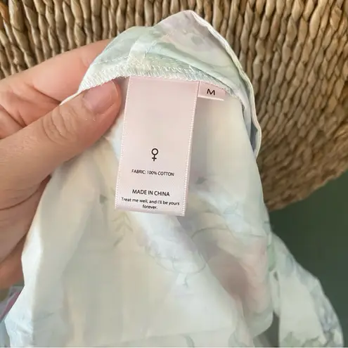 Selkie The Weekender Free People Floral Ruffle Jumpsuit Medium NEW White