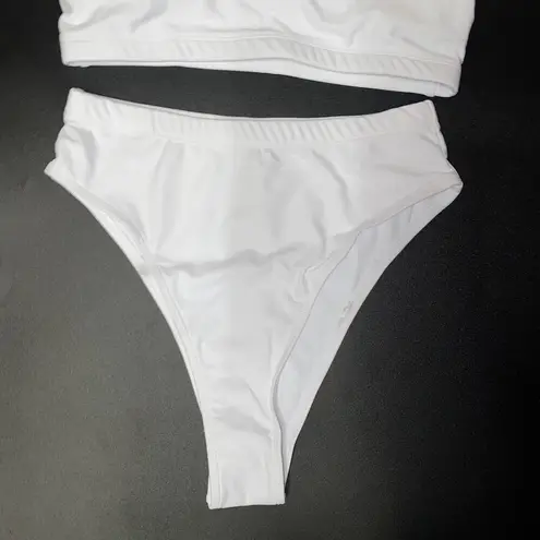 Frederick's of Hollywood NWT Vedra White Bikini Swim Bathing Suit Size Small