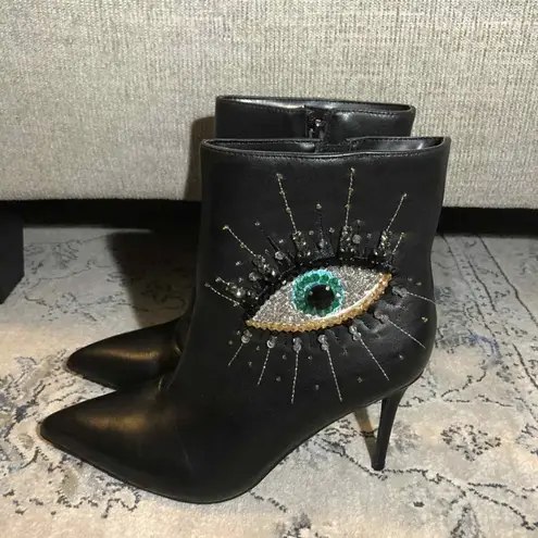 Kurt Geiger Women's Belgravia Pointed Toe Evil Eye High Heel Ankle Boots