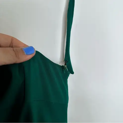 Mac Duggal Ieena for One Shoulder Jersey Gown in Emerald Green