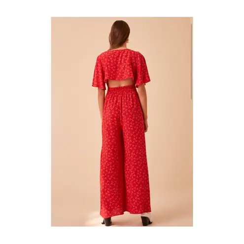 Finders Keepers Frida Pantsuit Red Ditsy Doo