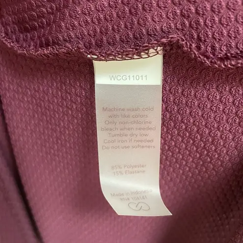 CALIA Golf Honeycomb Mesh 1/2 Zip Sleeveless Polo Ripe Boysenberry Size XL NWT Purple