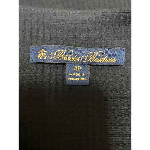 Brooks Brothers Women's Navy Blue Textured Long Sleeve Blazer Coat Jacker Size 4