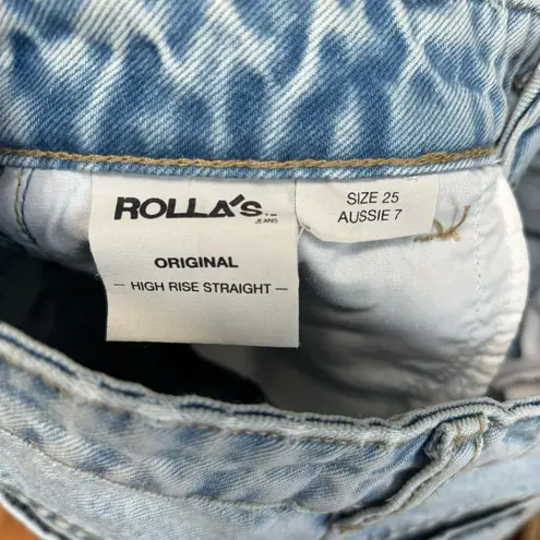 Rolla's Rolla’s Original High Rise Straight Jeans in Light Wash 25