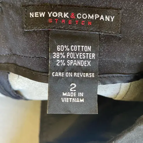New York & Co Dark Charcoal Gray Metallic Sheen Pencil Skirt, size 2