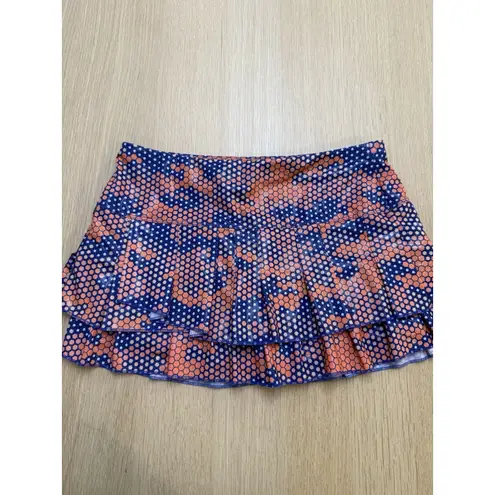 Lucky In Love Reflex Stitch Down Shine Print Tiered Skirt Skort Sz M Xx1345 Size M