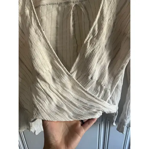 All saints penny stripe top size xs White