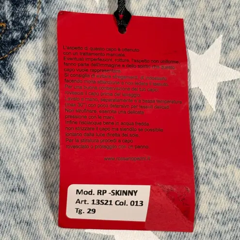Rossano Perini Skinny Star Print Jeans Size 29