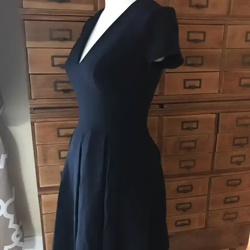 Emporio Armani Emma Seamed V-Neck Navy Blue Minidress size 36