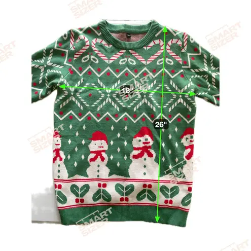 Womens Holiday Sweater Size M Green Red Snowman Candy Cane Christmas Soft Cozy Size M