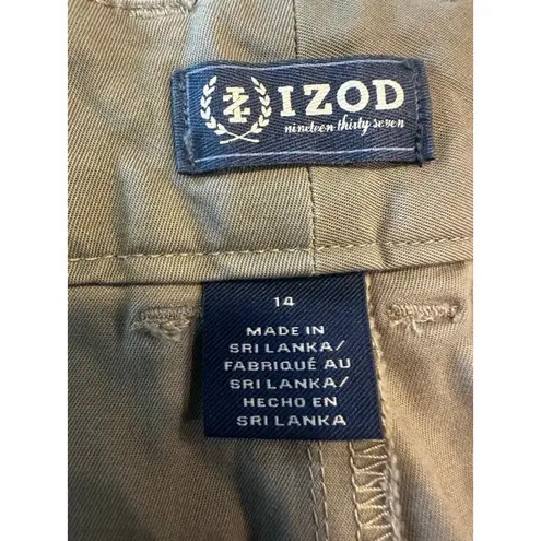 IZOD Women's Gray Chino Trousers Size 14