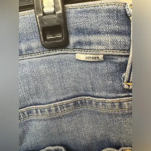 Mother Denim The Seamed Swooner Hover Blowing Kisses Blue Skinny Jeans Size 27