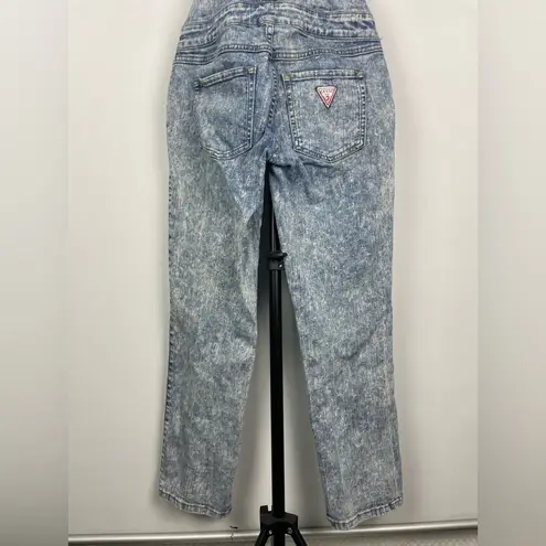 Guess  Jeans Blue Acid Wash Skinny Denim Overalls Pants