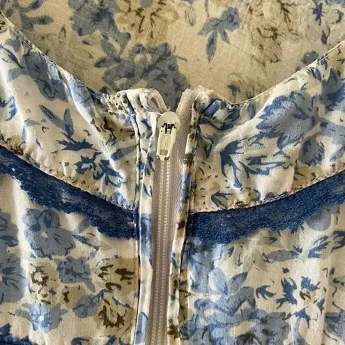 Gold Coast Women's Cotton Nightgown Lightweight Night White Blue SZ 1X #1364 Blue