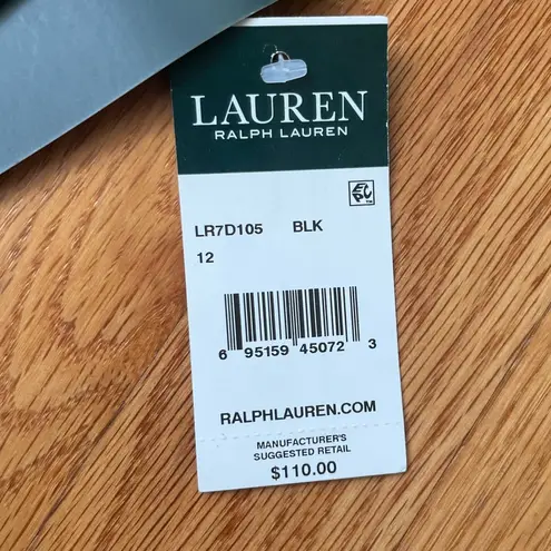 NWT! Lauren Ralph Lauren Beach Club Solid Twist Front One Piece Swimsuit Black Size 12