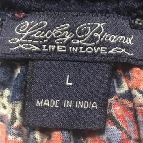 Lucky Brand  Sleeveless Floral print Tank Size L