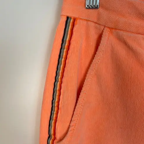 Sundry Neon Orange Rainbow Stripe Festival Ankle Zip Corduroy Jogger Size 30 - Image 4